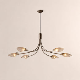 Marenna Smoke Glass Linear Chandelier