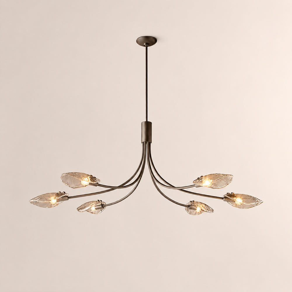 Marenna Smoke Glass Linear Chandelier