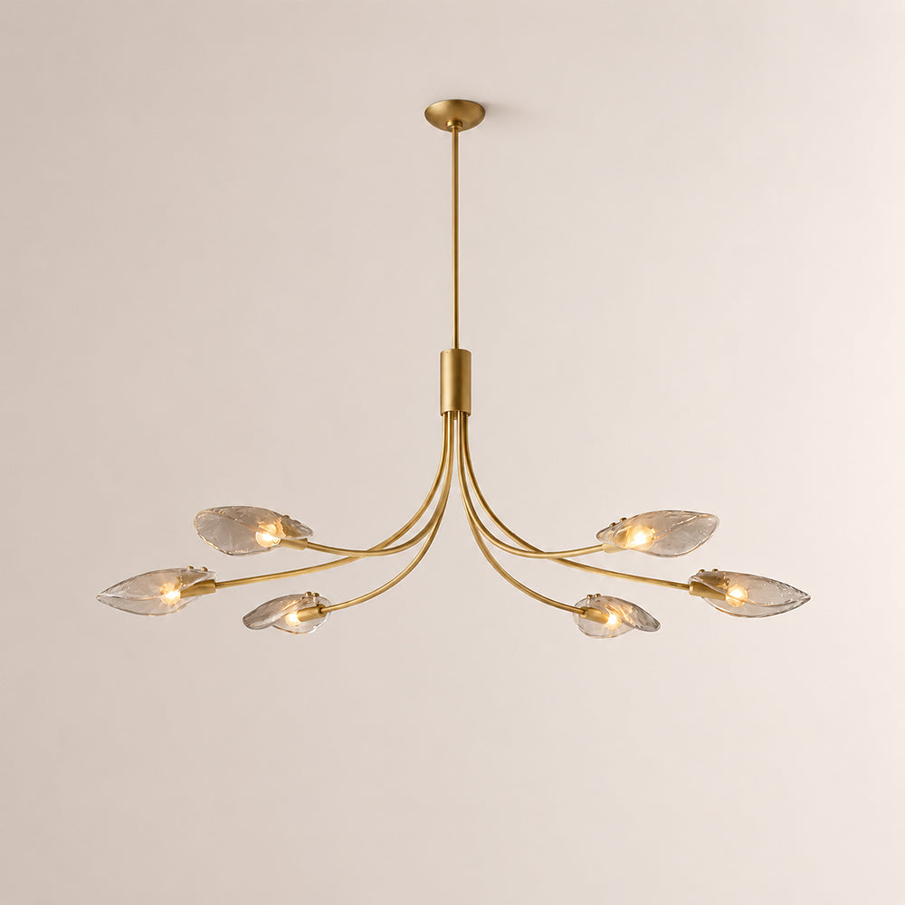 Marenna Smoke Glass Linear Chandelier