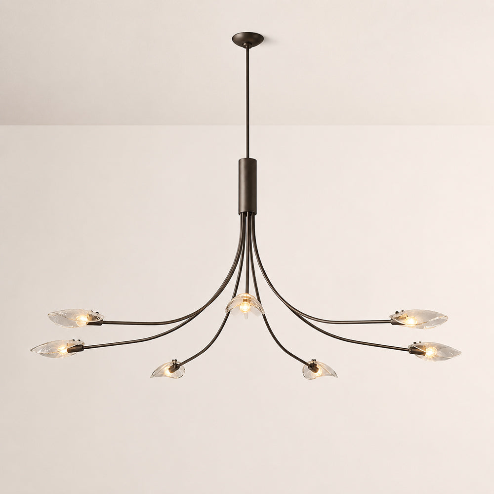 Marenna Smoke Glass Round Chandelier