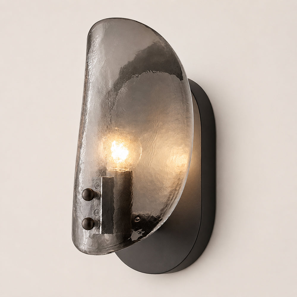Marenna Smoke Glass  Wall Sconce