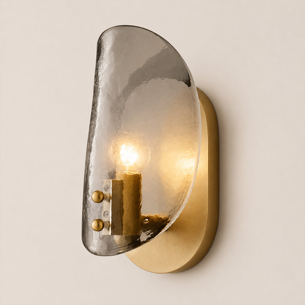 Marenna Smoke Glass  Wall Sconce