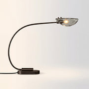 Marenna Smoke Glass Long Arm Table Lamp