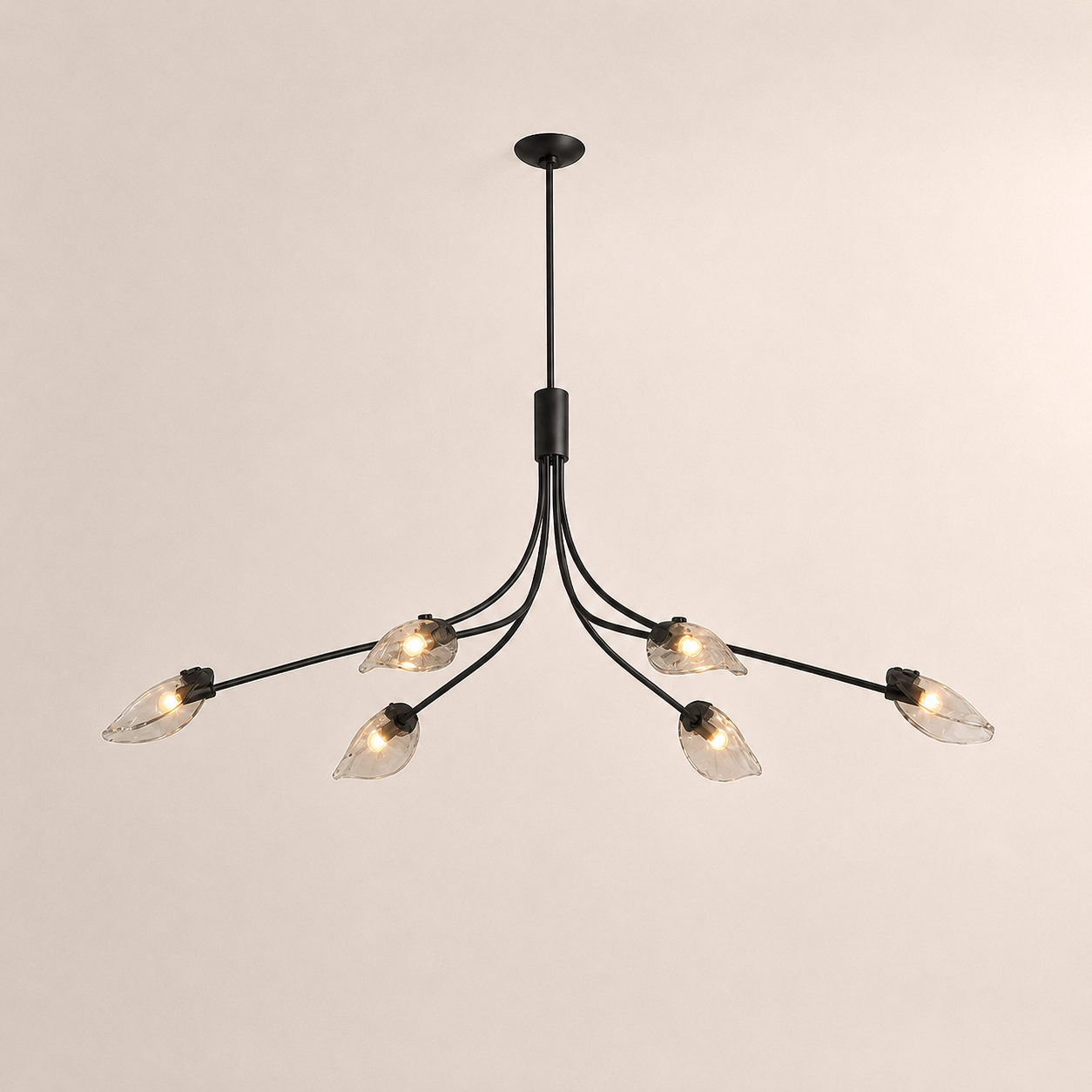 Marenna Smoke Glass Linear Chandelier