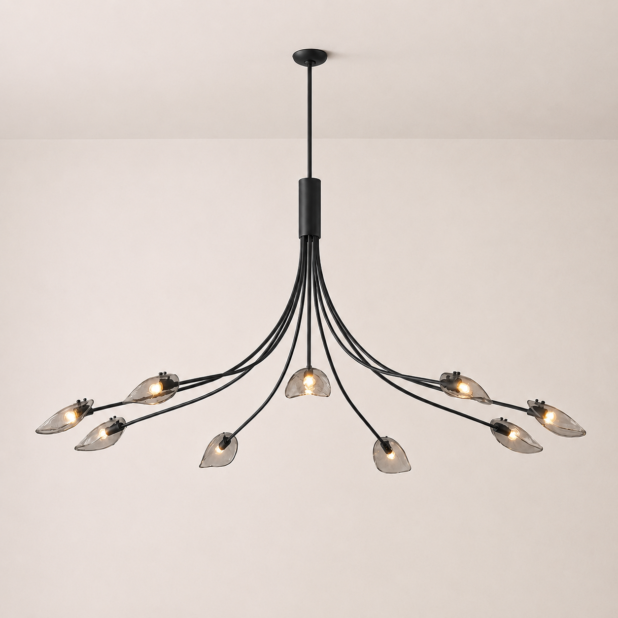 Marenna Smoke Glass Round Chandelier