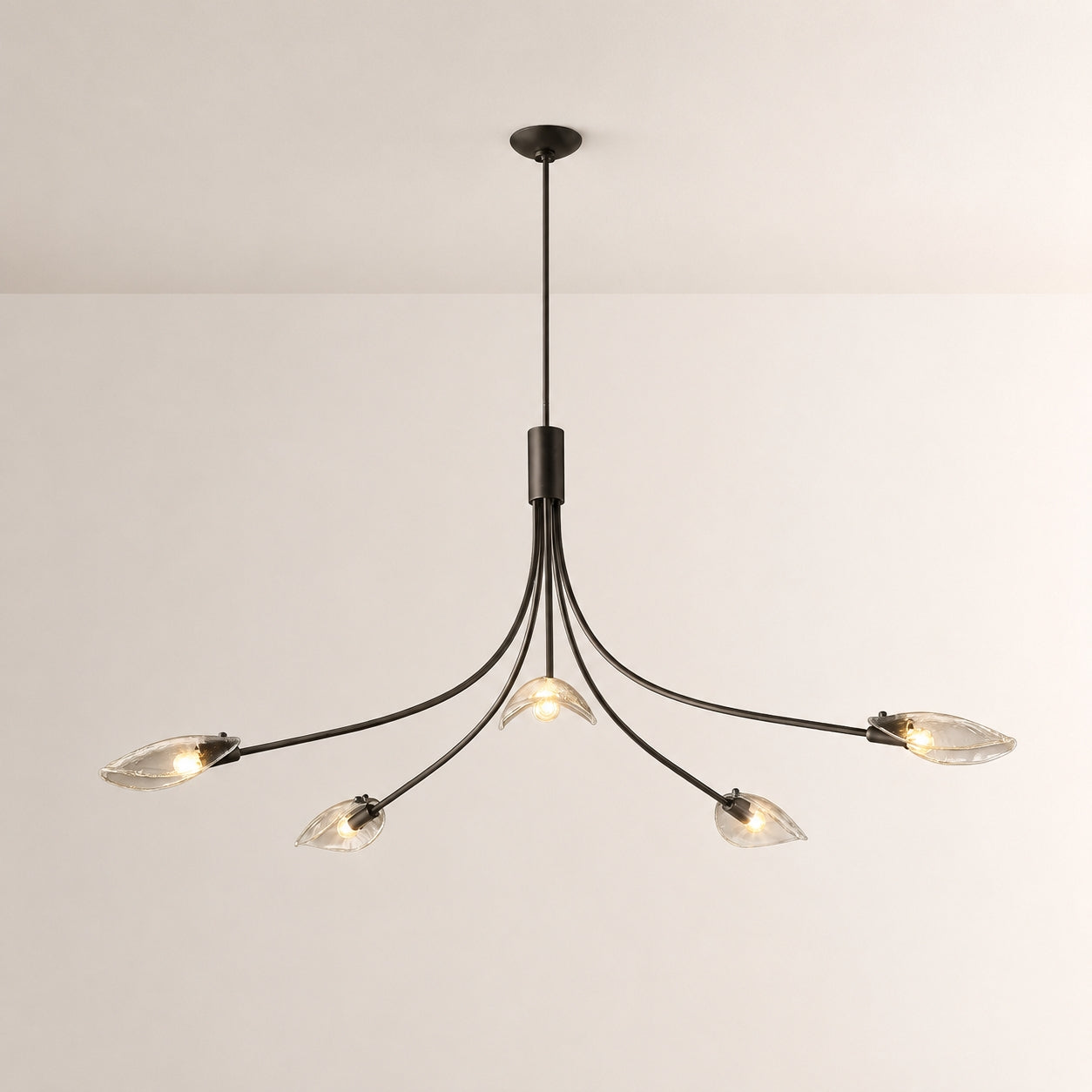 Marenna Smoke Glass Round Chandelier