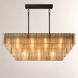Sirevia Glass Rectangular Chandelier 59