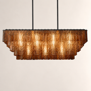 Sirevia Glass Rectangular Chandelier 59
