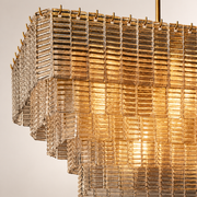 Sirevia Glass Rectangular Chandelier 59