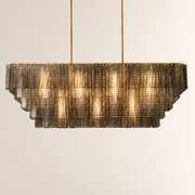 Sirevia Glass Rectangular Chandelier 59