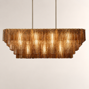 Sirevia Glass Rectangular Chandelier 59