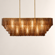 Sirevia Glass Rectangular Chandelier 59