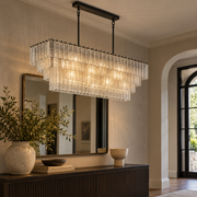 Sirevia Glass Rectangular Chandelier 59