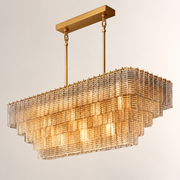 Sirevia Glass Rectangular Chandelier 59