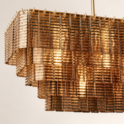 Sirevia Glass Rectangular Chandelier 59