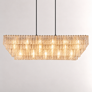 Sirevia Glass Rectangular Chandelier 77