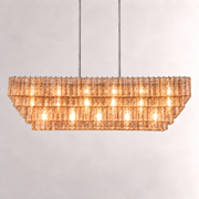 Sirevia Glass Rectangular Chandelier 77