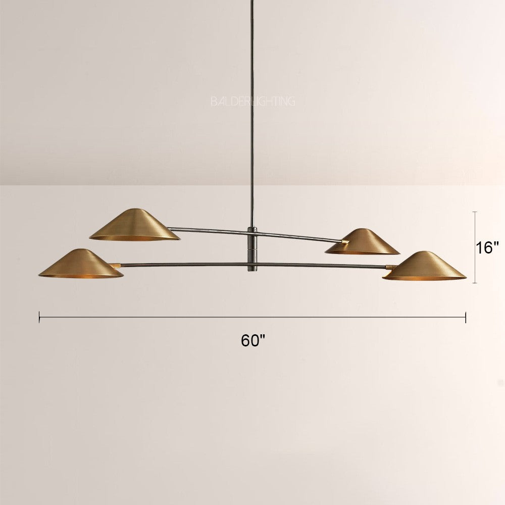 Sivlian 4-Light Linear Chandelier