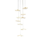 Small Acrylic Lotus Leaves LED Creative Modern Staircase Chandelier