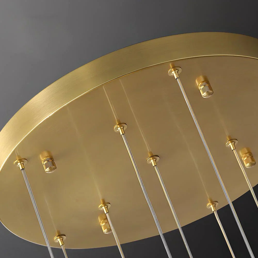 Spiral Pineapple Multi Glass Ball Staircase Chandelier