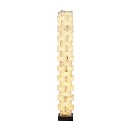 Stacked Alabaster Squares Floor Lamp — image 1