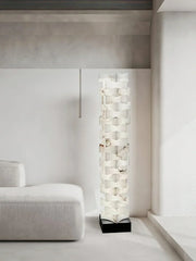Stacked Alabaster Squares Floor Lamp — image 7