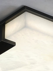 Stylish Black Square Alabaster Ceiling Light — image 11