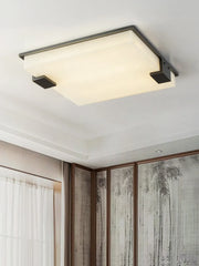 Stylish Black Square Alabaster Ceiling Light — image 7