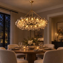 Talira Linear Glass Chandelier 54
