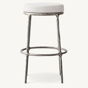 Thadeus Backless Fabric Swivel Bar and Counter Stool Living Room