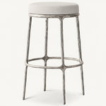 Thadeus Backless Fabric Swivel Bar and Counter Stool Living Room