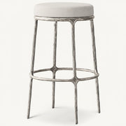 Thadeus Backless Fabric Swivel Bar and Counter Stool Living Room