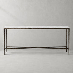 Sandblasted Marble / Forged Bronze