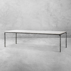 Sandblasted Marble / Forged Bronze