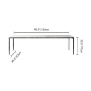 Thadeos Marble Rectangular Dining Table 60