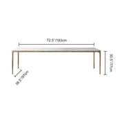 Thadeos Marble Rectangular Dining Table 60