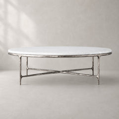 Sandblasted Marble / Forged Pewter