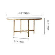 Thadeos Marble Round Dining Table 48