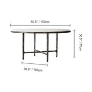 Thadeos Marble Round Dining Table 48