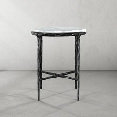 Sandblasted Marble / Forged Bronze