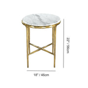 Thadeos Marble Round Side Table 12
