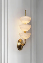 Triple Luxury Alabaster Wall Sconce