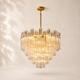 Trevano Clear Glass Round Chandelier 35