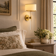 Trumere Grand Linen Shade Wall Sconce