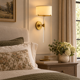 Trumere Grand Linen Shade Wall Sconce