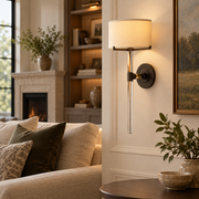 Trumere Grand Linen Shade Wall Sconce
