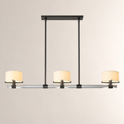Trumere Linear Linen Shade Chandelier 54