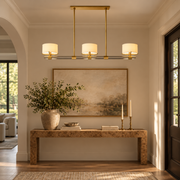 Trumere Linear Linen Shade Chandelier 54
