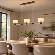 Trumere Linear Linen Shade Chandelier 54