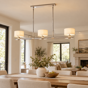 Trumere Linear Linen Shade Chandelier 54